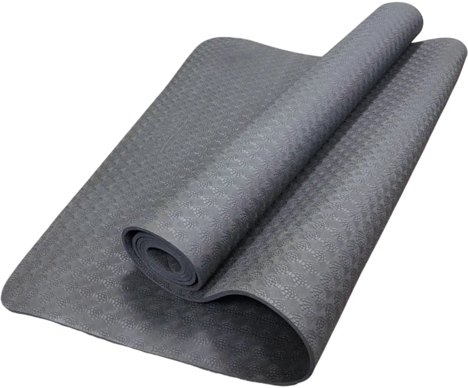 YogaStyles Yogamat TPE PRO XL - Ideale Fitnessmat, Sportmat & Meditatiemat - Zwart - 193x76 cm