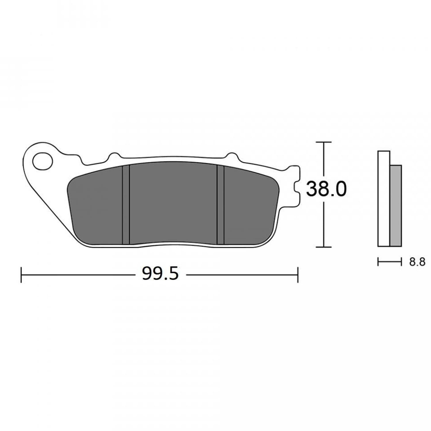 Remblokken origineel voor Motor Honda 800 VFR F 2014 tot 2018 rechtsachter / met ABS Nieuw