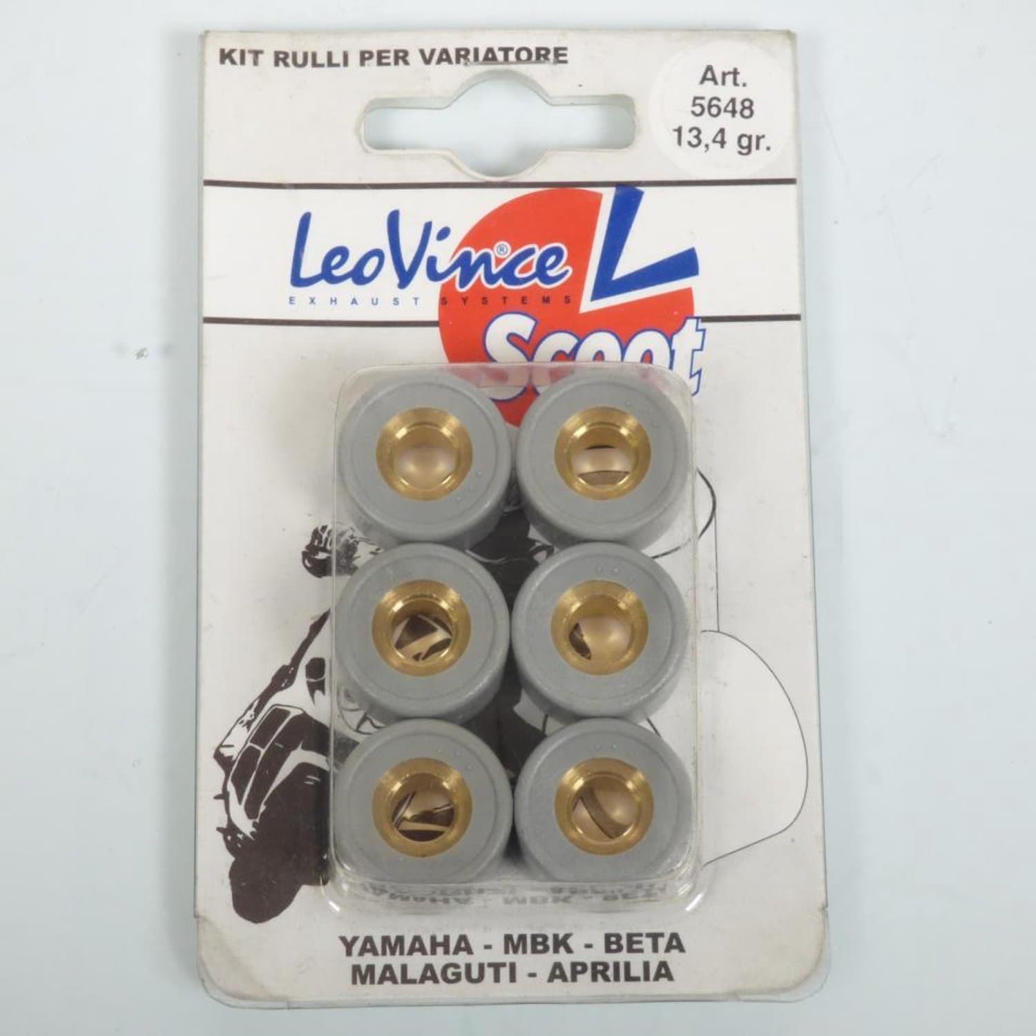 Galet rouleau de variateur Leovince pour Scooter Yamaha 250 X-Max Black 2009 20x12 13.4Grs Neuf