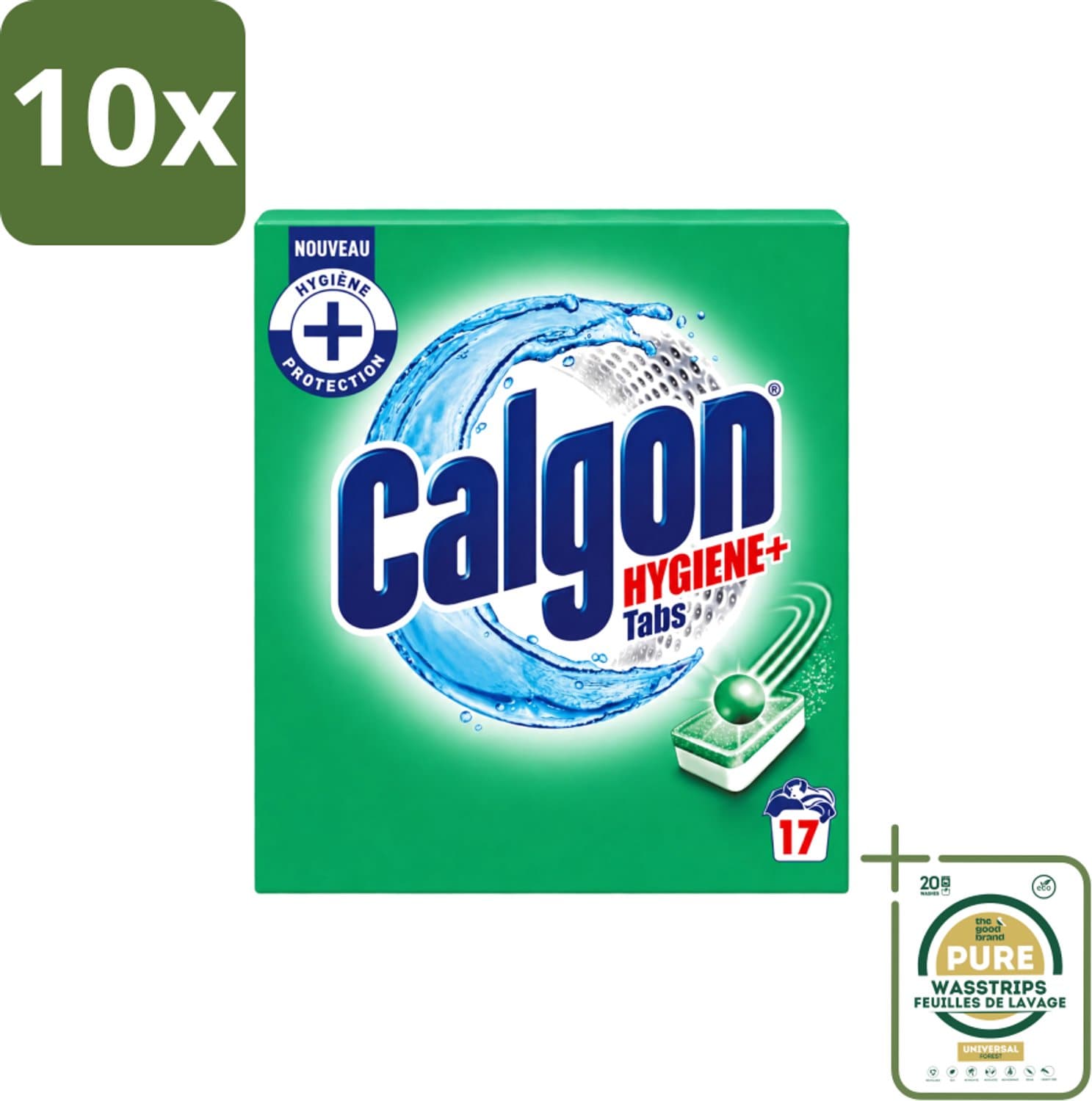 10 x Calgon - Ontkalkingsmiddel - 221 g - 17 Capsules - Wasstrips - Ontkalken Wasmachine - Kalkaanslag - Wasmachine Reinigen - Wasmiddel - Wasmachine Beschermen