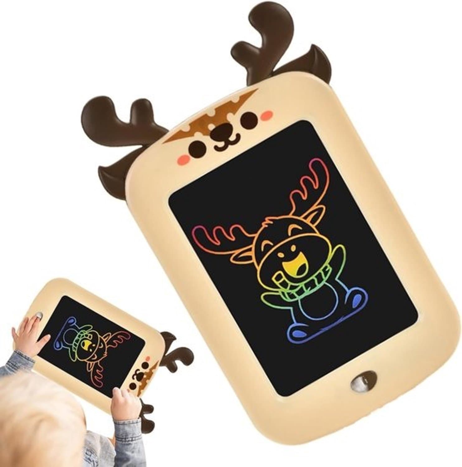 Tekenbord Kinderen - Schrijftablet LCD - Creatief Leren - Herbruikbaar Scherm - 216 cm - Bruin