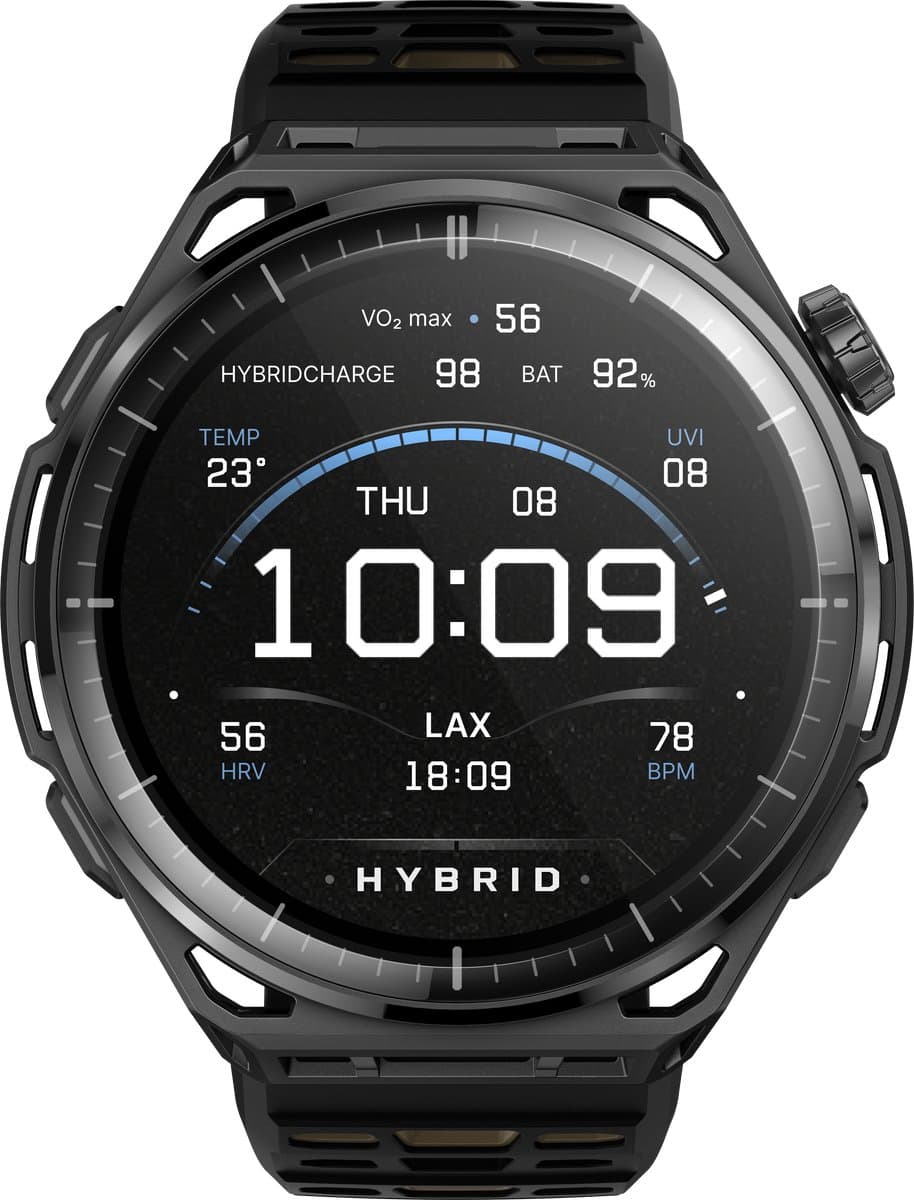 Amazfit Balance 3 3,81 cm (1.5") AMOLED 51 mm Digitaal 480 x 480 Pixels Touchscreen Titanium, Zwart Wifi GPS