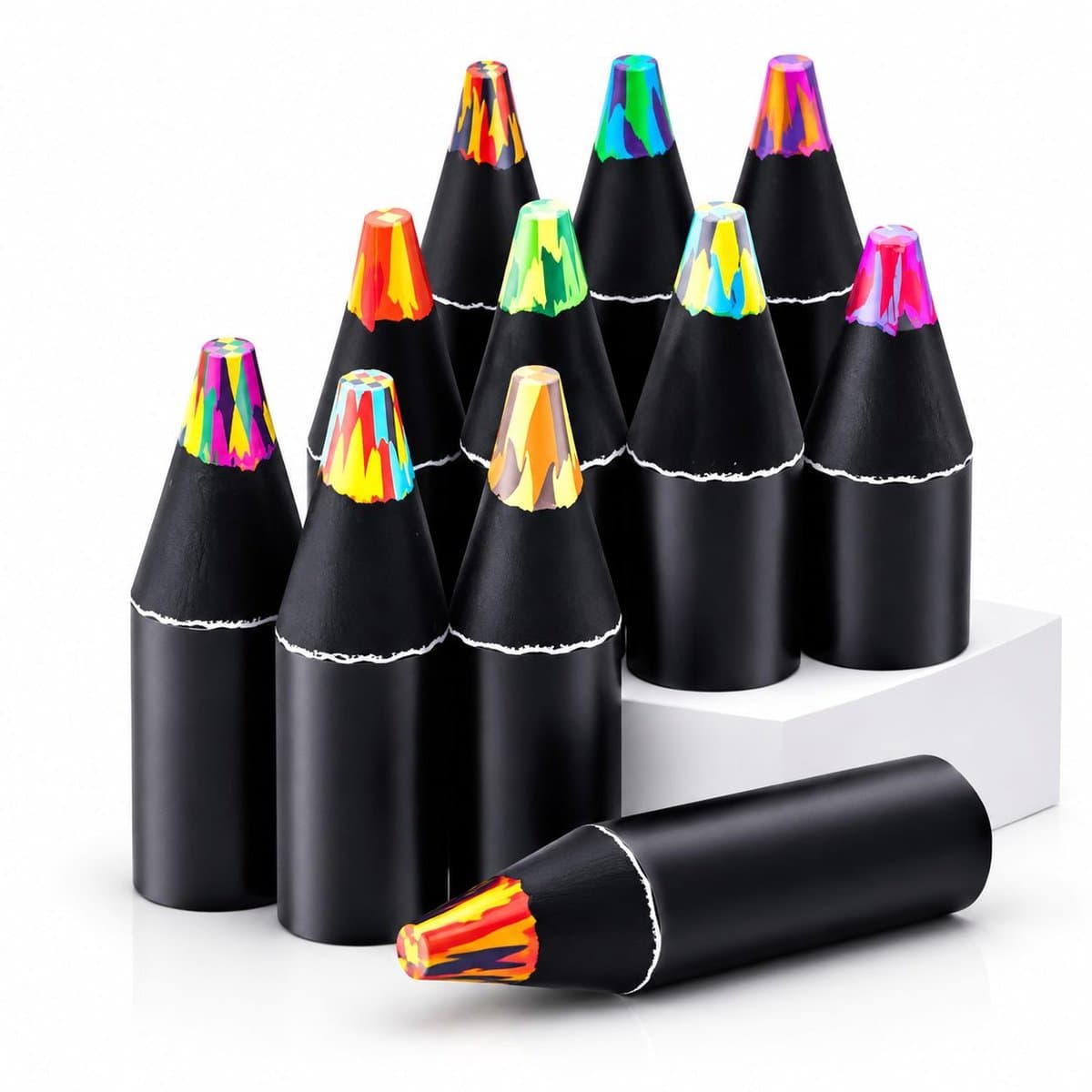 VHV - 12 stuks Regenboog-Kleurpotloden Set - Kunstbenodigdheden - Voorgeslepen - Potloden‑uitdeelcadeautjes - Creatief Leren Tekenen & Kleuren
