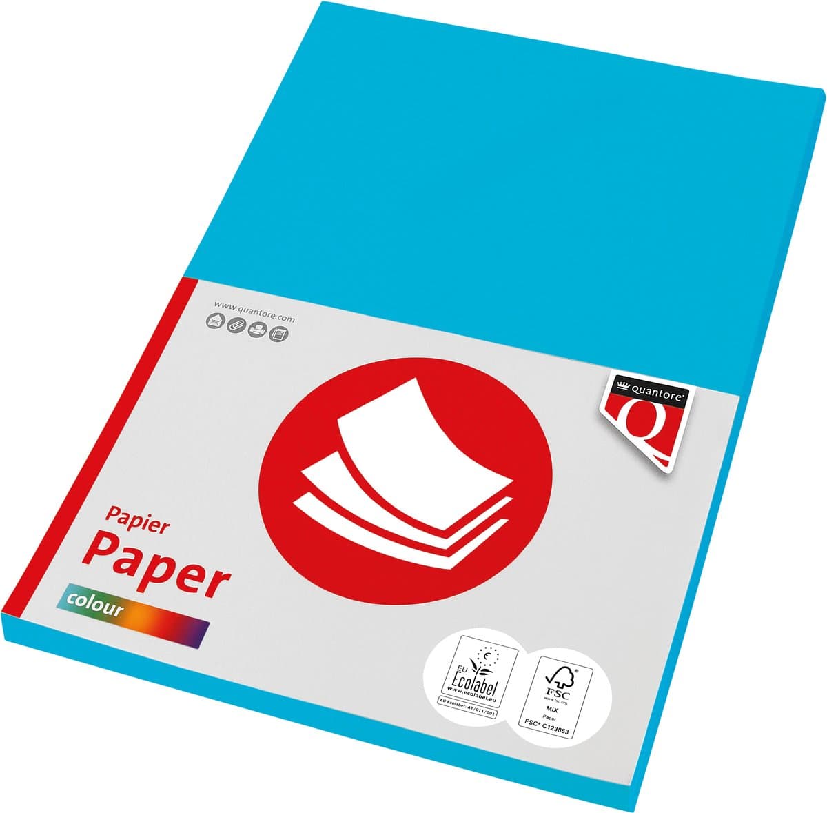 Kopieerpapier quantore col-50 a4 160gr azuurblauw