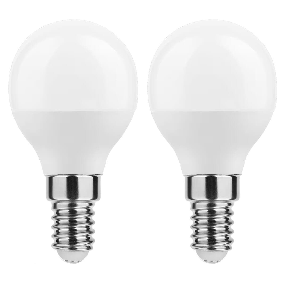 Technik E14 LED Lamp 4.9W - 470lm - 6000K - Daglicht Wit - LED Globe Mini P45 - Vervangt 40W Halogeen Gloeilamp - 2 stuks