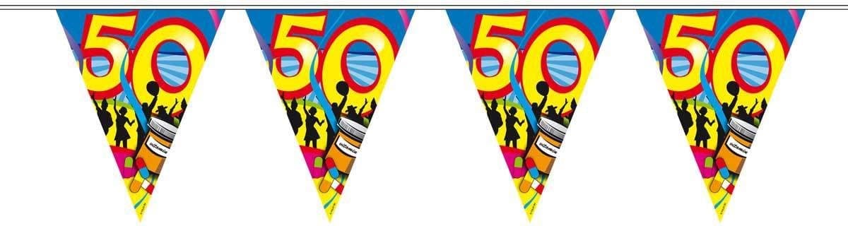 50 Jaar Vlaggenlijn Swirls 10 meter