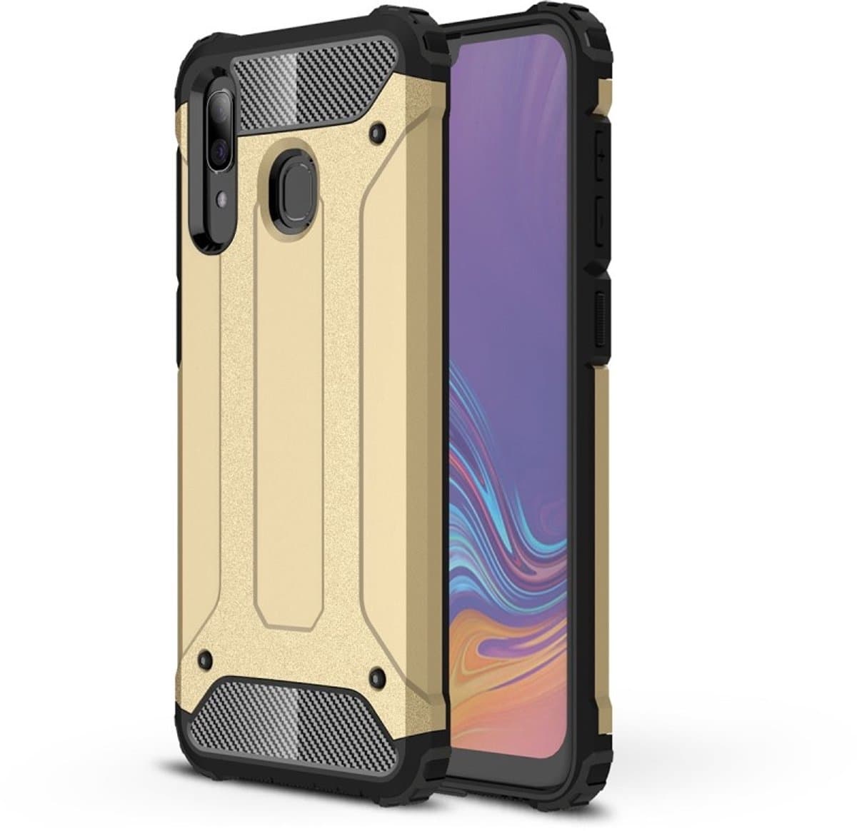 Lunso - Armor Guard hoes - Geschikt voor Samsung Galaxy A30/A20 - Goud