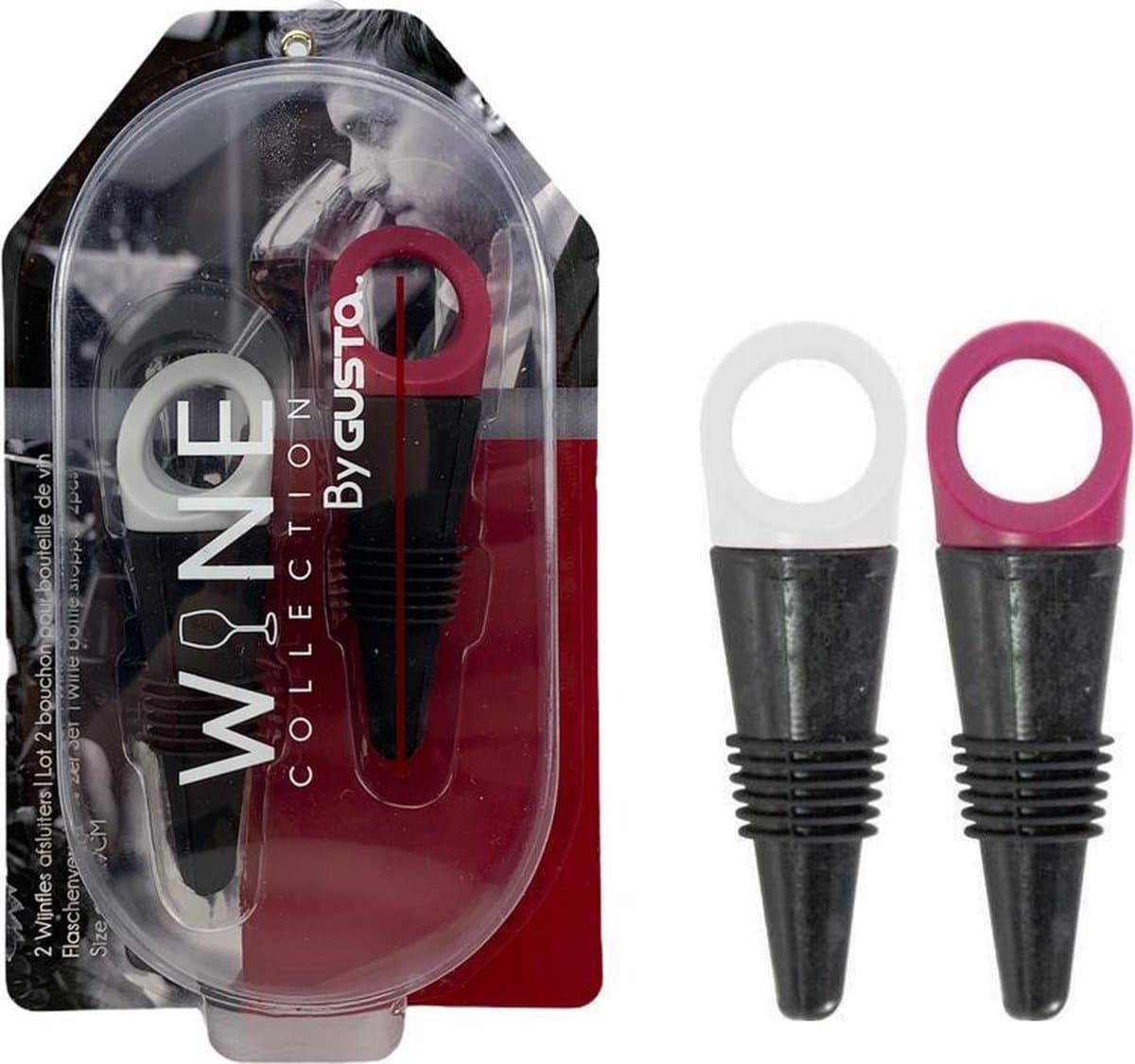 Gusta Wijnfles Afsluiters / Stoppers - Set van 2 stuks
