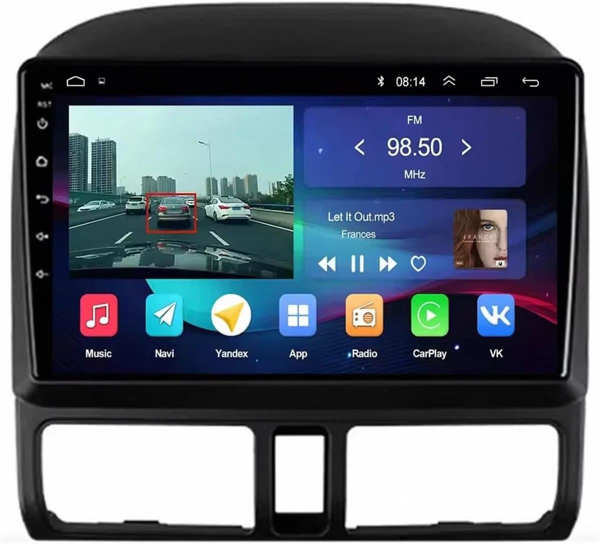 Autonavigatiesysteem - GPS Systeem Auto - Navigeren Onderweg - Wereldkaartupdates Via Wifi - 4 Kern 2G+32G - Zwart