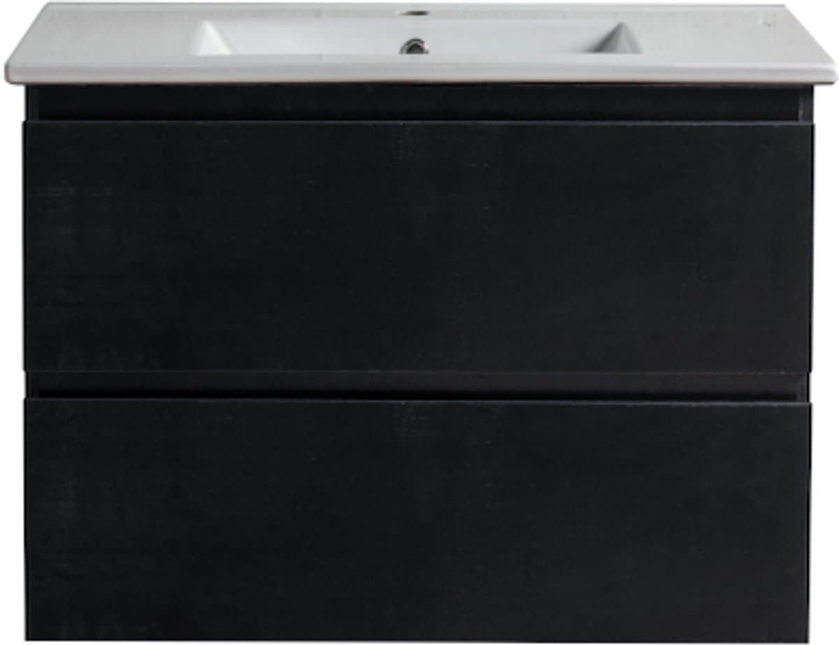 LINEA UNO - Kode 60 - Mat zwart - Badmeubel - - 301562