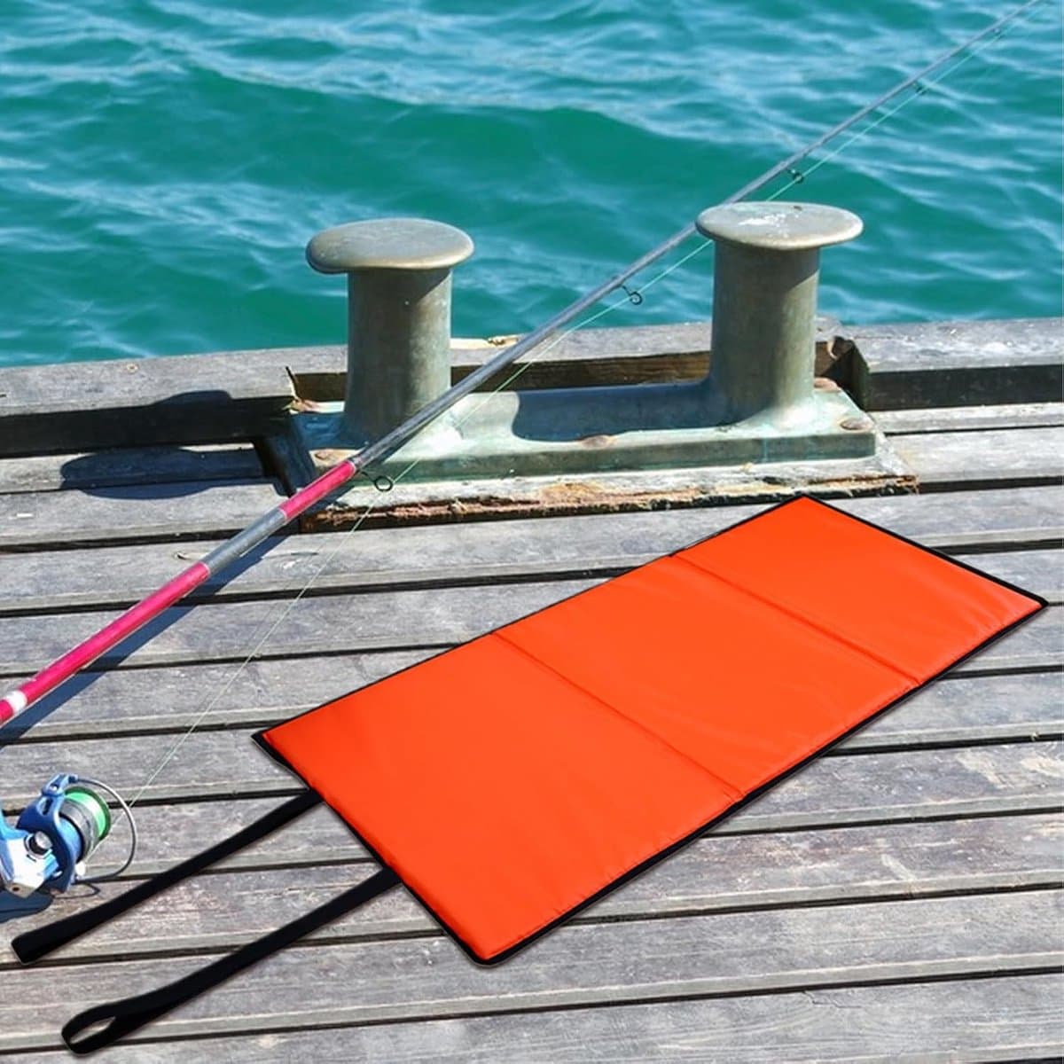 Vismat - Landingsplatform Onthaakmat - Vis Vangen - Opvouwbaar en Waterdicht - 100 x 445 cm - Oranje