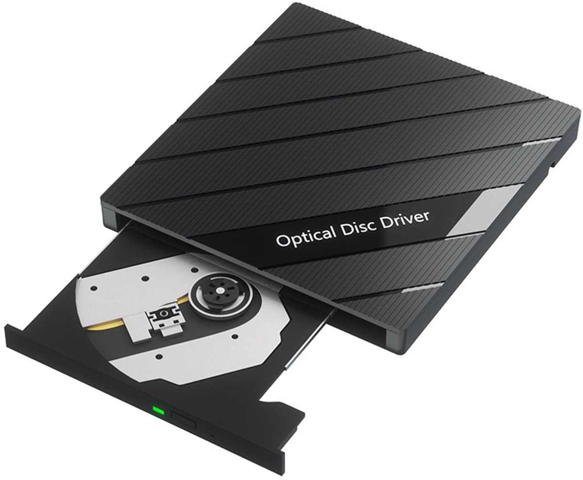 QTTVBTNA -Externe DVD Speler - DVD Brander - 7-in-1 DVD Speler - USB-aangedreven, plug-and-play - 8x DVD, 24x CD lees/schrijfsnelheid - Type-C kabel - Compatibel met Windows en Mac OS - Ultra-dun en draagbaar - Voor films, branden en back-ups