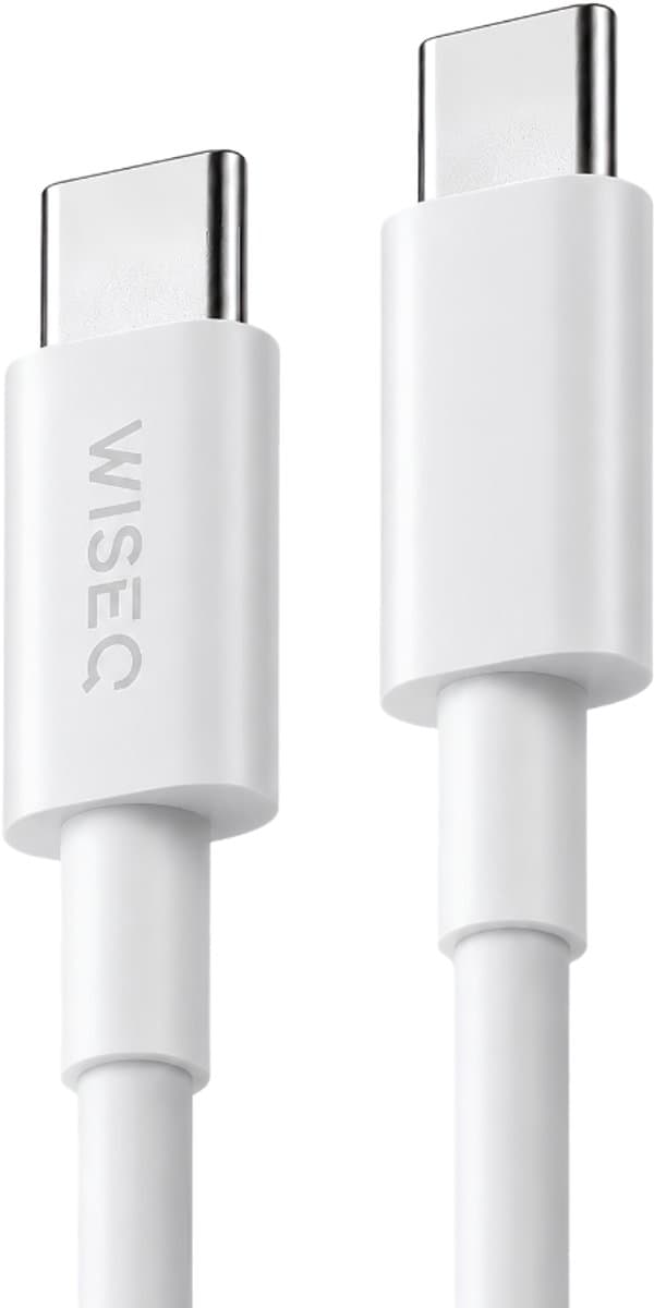 USB-C naar USB-C Oplaadkabel - 1 Meter - 100W kabel - Geschikt voor MacBook, MacBook Pro, MacBook Air, iPhone 15 - USB-C kabel Wit voor MacBook - WiseQ