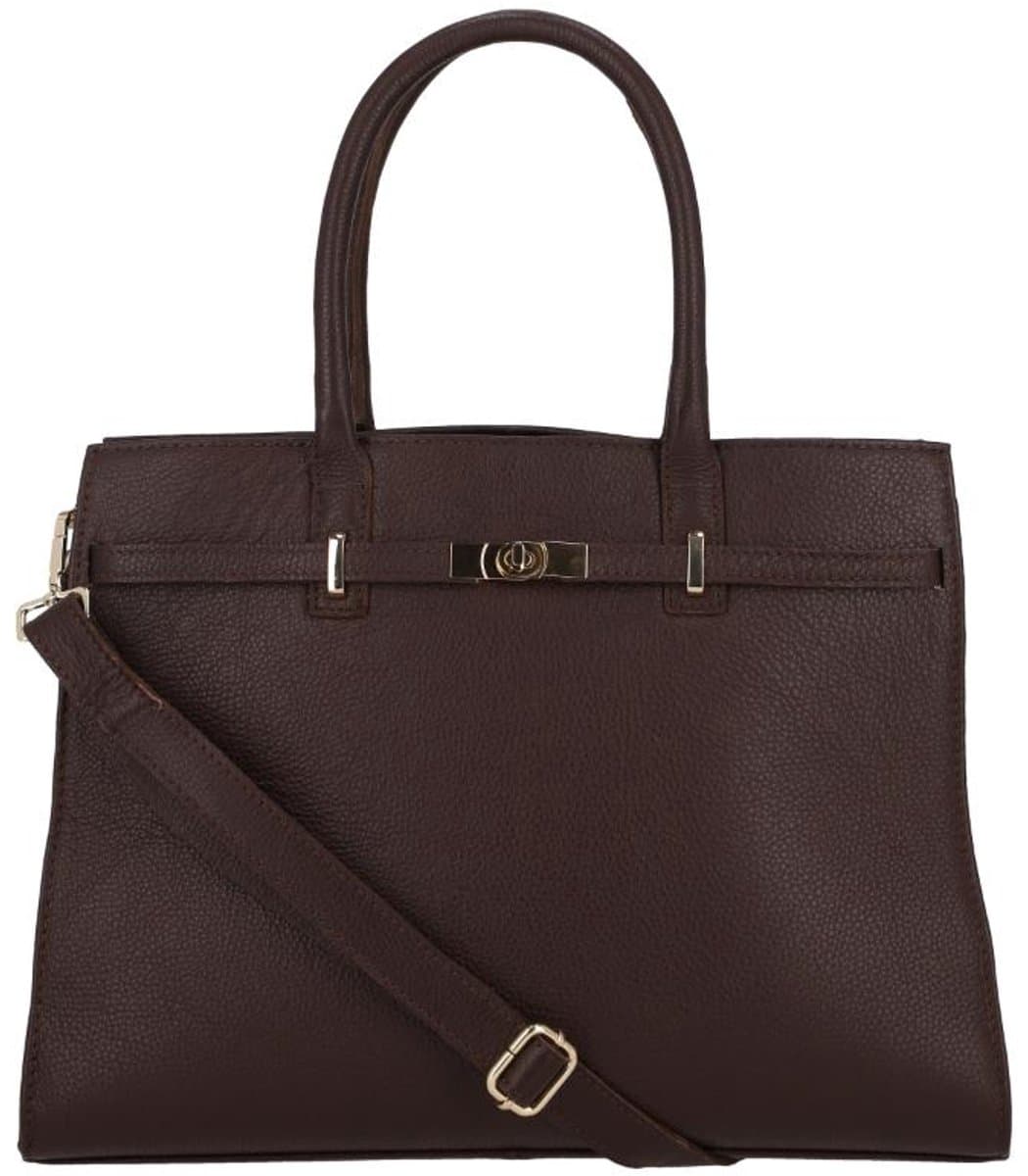 DSTRCT Floater Field Dames laptoptas - 14 inch - Werktas A4 - Leer - Bruin
