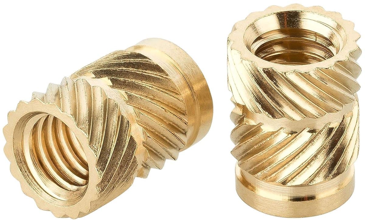 1/4 inch schroefdraadinzet, 20 stuks messing schroefdraadbussen/smeltmoeren voor kunststof onderdelen voor 3D-printeronderdelen (1/4 inch x 12,7)