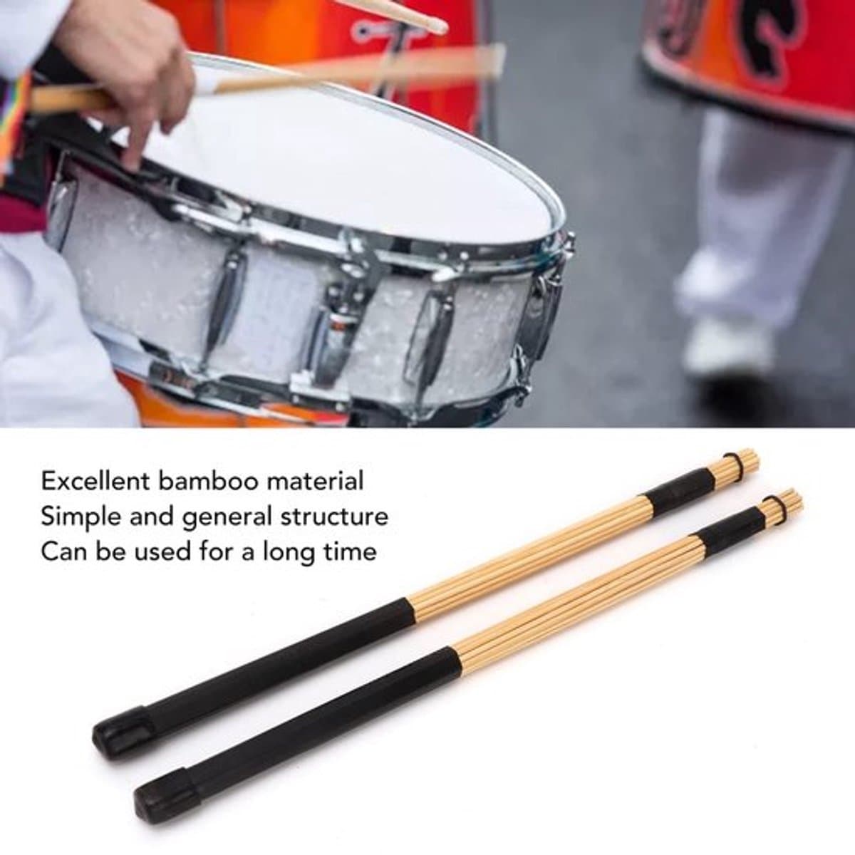 Bamboe Drumsticks - Natuurlijk Geluid - Goede Balans - Duurzaam - Praktisch - Lichtgewicht