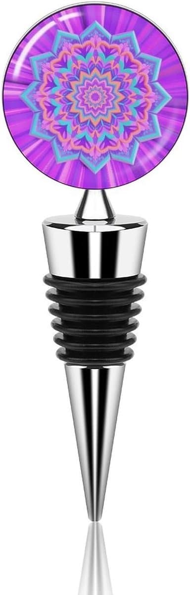 Wijnstopper Zinklegering - Flessenstop Vacuüm - Wijn Vers Houden - Lekbestendige Afdichting - 10.4 cm - Stijl