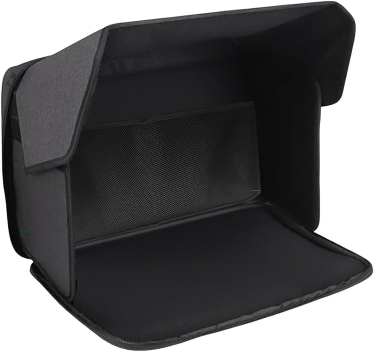 Laptop zonwering - Privacy schild - Buiten werken - Opvouwbaar ontwerp - 37x27x5 cm - Zwart