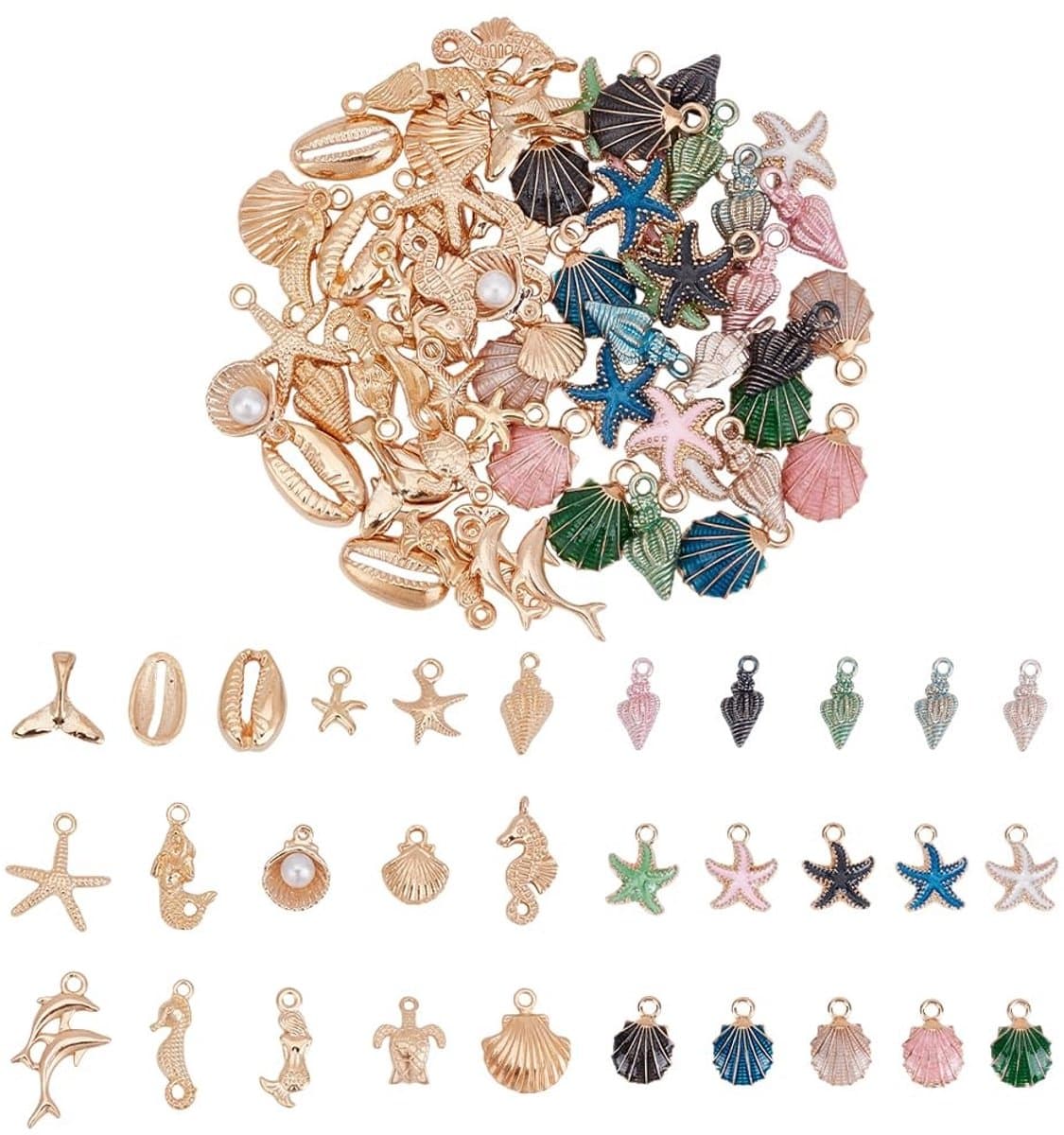 Dailygoods - Legering Zeester Schelp Bedels voor Sieraden Maken