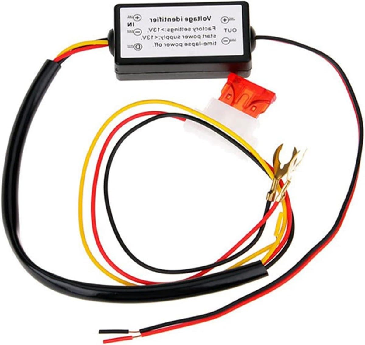 Dagrijverlichting Controller - Led Relais - Automatisch Aan - Time-lapse Uitschakeling - Mini Waterdicht - Zwart
