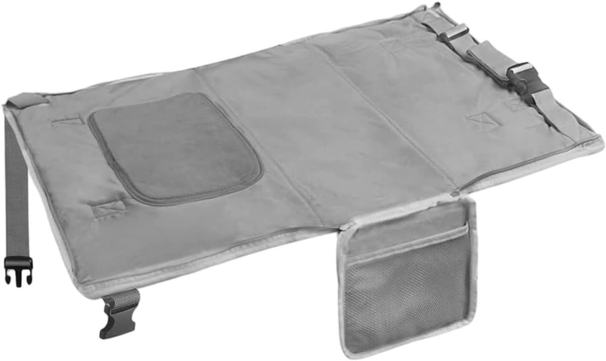 Peuter Vliegtuig Bed - Reis Slaapmat - Comfortabel Reizen - Compact Opvouwbaar - 76x43 cm - Grijs