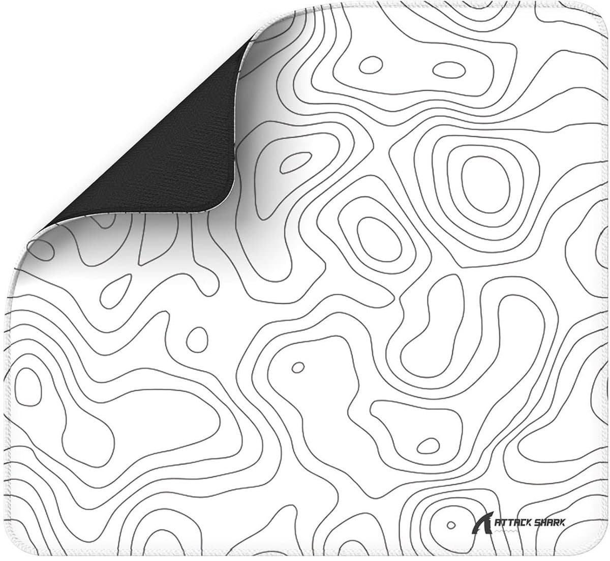ATTACK SHARK CM02 - Gaming Muismat - XL 450x400x4 mm - Waterafstotend - Antislip - Gestikte Randen - Wit