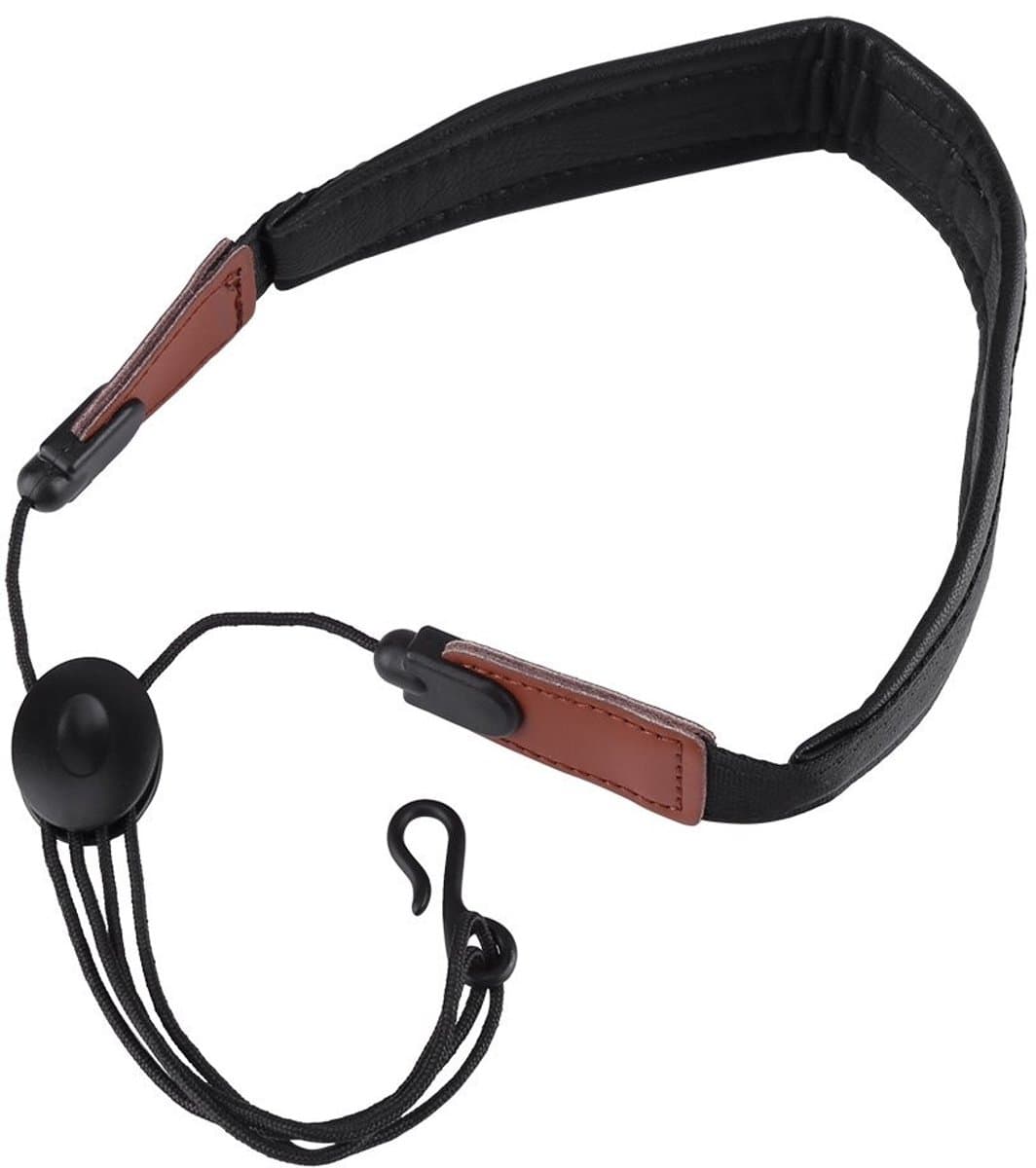 Dailygoods- Nekriem Luxe Verstelbaar - Schouderriem - Muziekinstrument Accessoire - Zacht Gevoerd - Metalen Haak - Voor Saxofoons/Basklarinetten - Schouderband