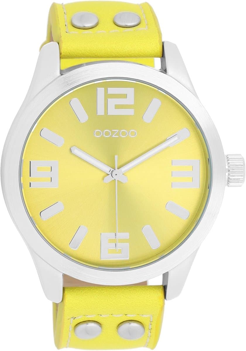 Dameshorloge - Leren band - Dagelijks gebruik - XL model - 47 mm diameter - Diverse kleuren