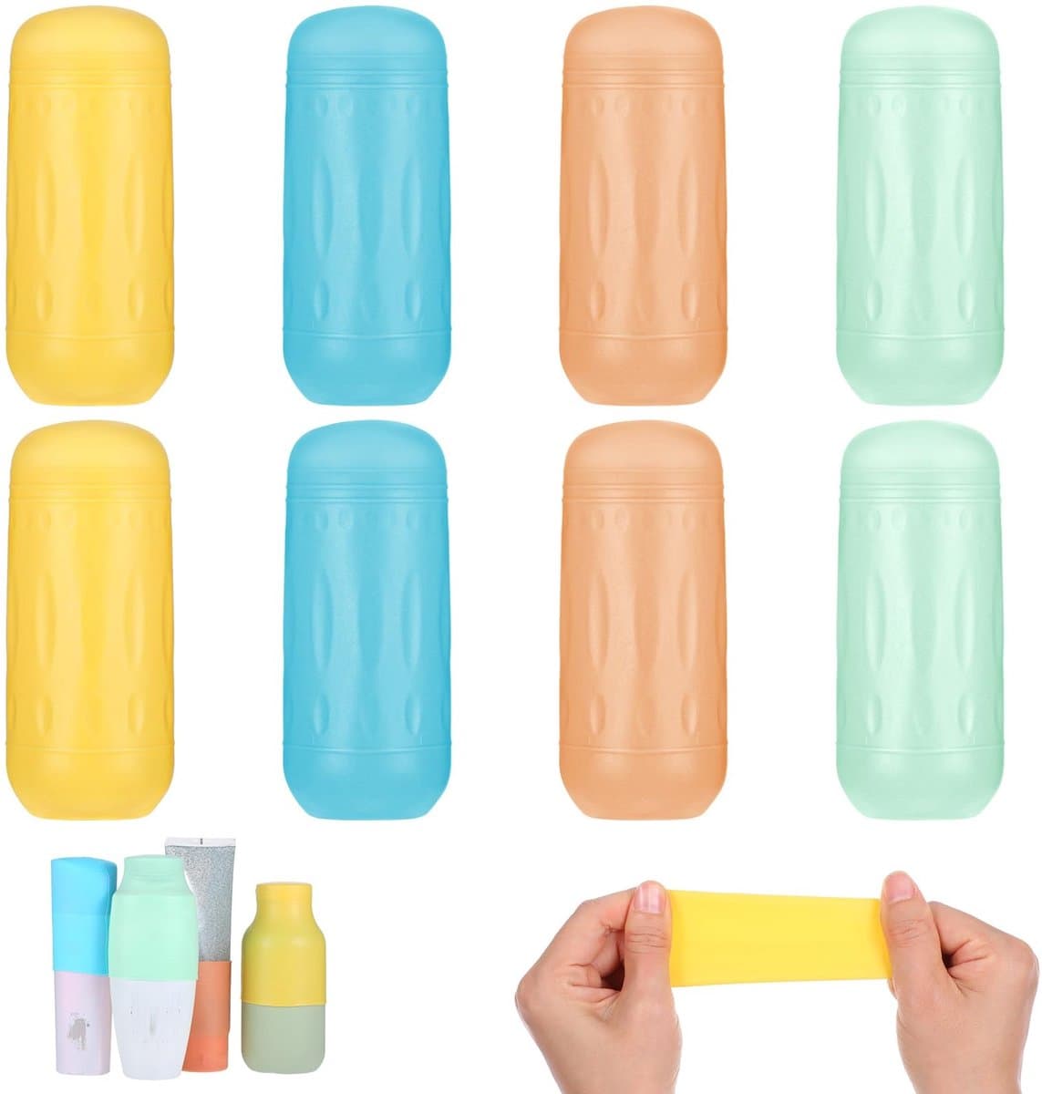 Dailygoody - Lekvrije Koffers - Siliconen Reisaccessoires - Herbruikbare Hoezen - Meerkleurig - Bescherming voor Vloeistoffen - Geschikt voor Flessen