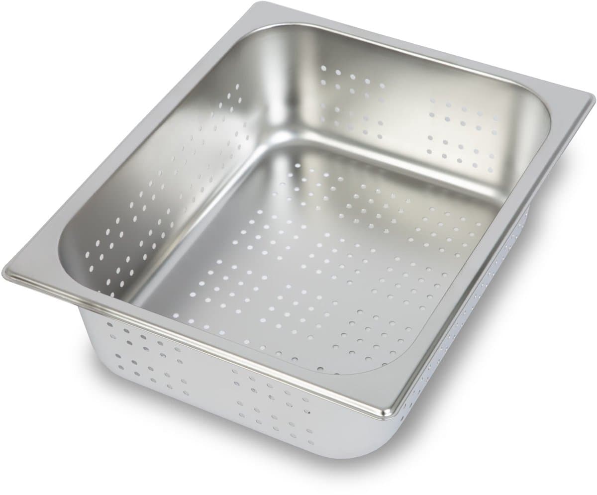 VERTES GN-bak 1/2 Gastronorm (roestvrij staal, 100 mm diep, geperforeerd, roestvrij, krasbestendig, temperatuurbestendig van -40° tot +300°C, geschikt voor bain-marie en veelzijdig gebruik in de horeca)