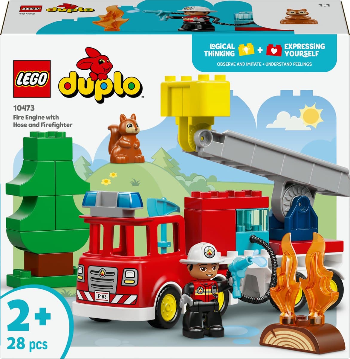 LEGO DUPLO Town 10473 Brandweertruck met slang en brandweerman