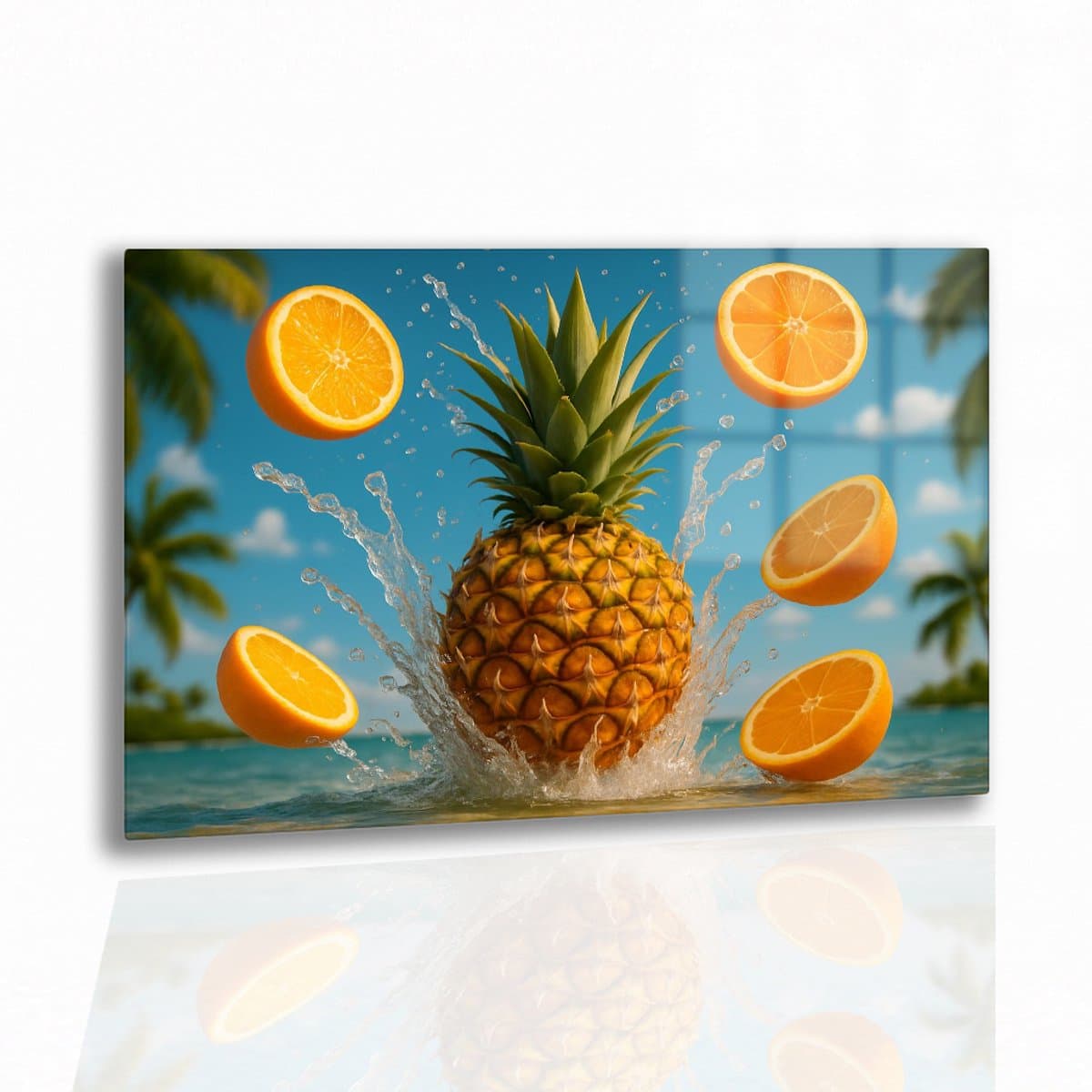 Ananas wanddecoratie – acryllaat – plexiglas – 150x100 cm