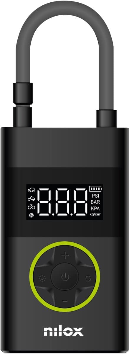 Nilox mini compressor - mulitfunctioneel en draagbaar - fietsbanden - autobanden