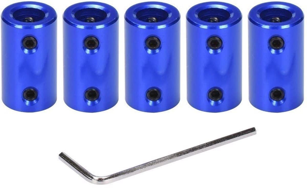 Motor Koppelingen - As Verbinding - 3D Printer Bouw - Aluminium Legering - 5mm tot 8mm - Blauw