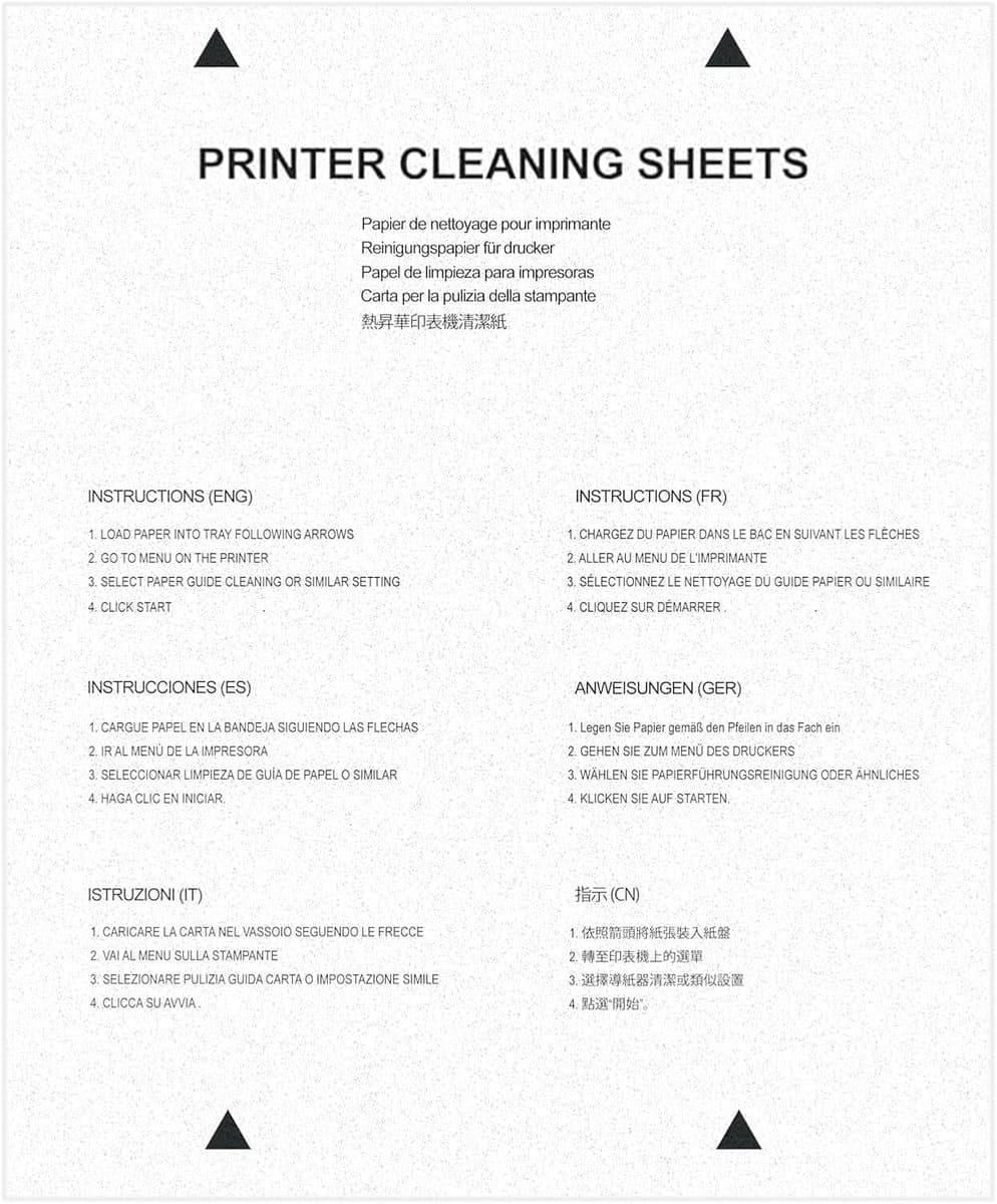 Printer Reiniging Vellen - Scanner Copier Fax - Probleemloze Werking - Herbruikbaar tot 20x - A4 Formaat - Wit