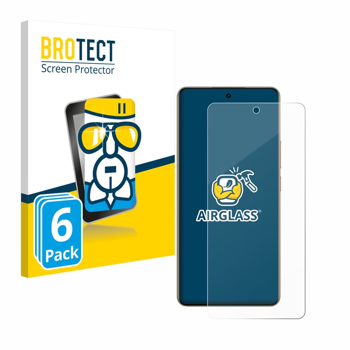 Screenprotector 6 Stuks voor realme 16 Beschermglas transparant