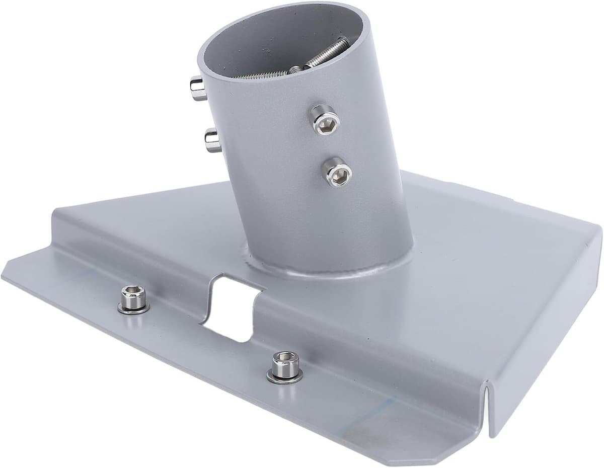 Internetpaal Adapter - Montagekit Houder - Satelliet Installatie - Roestvrij Staal - 19x19x18 cm - Zwart