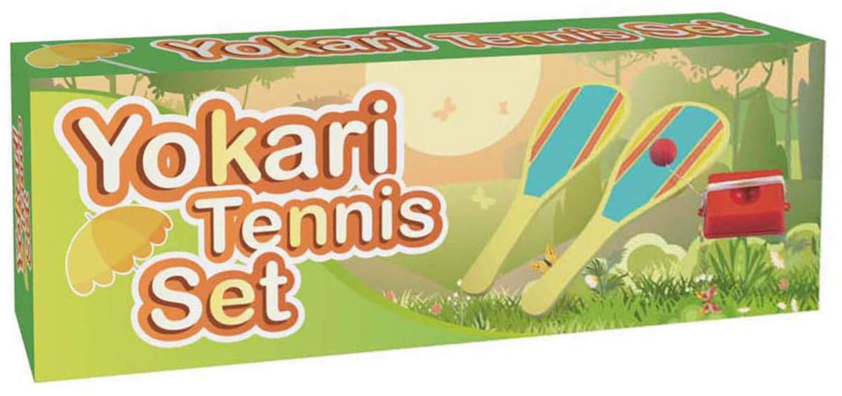 Tennis set speelgoed Yokari multicolor voor kinderen tennisplezier.