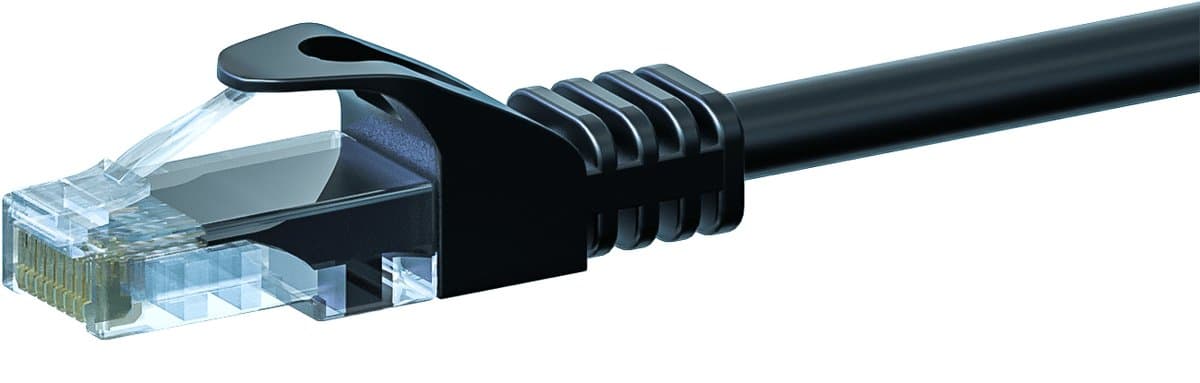 Danicom CAT5e UTP patchkabel - 10 meter zwart - CCA - netwerkkabel - internetkabel - UTP kabel - RJ45 - 1000 mbit/s