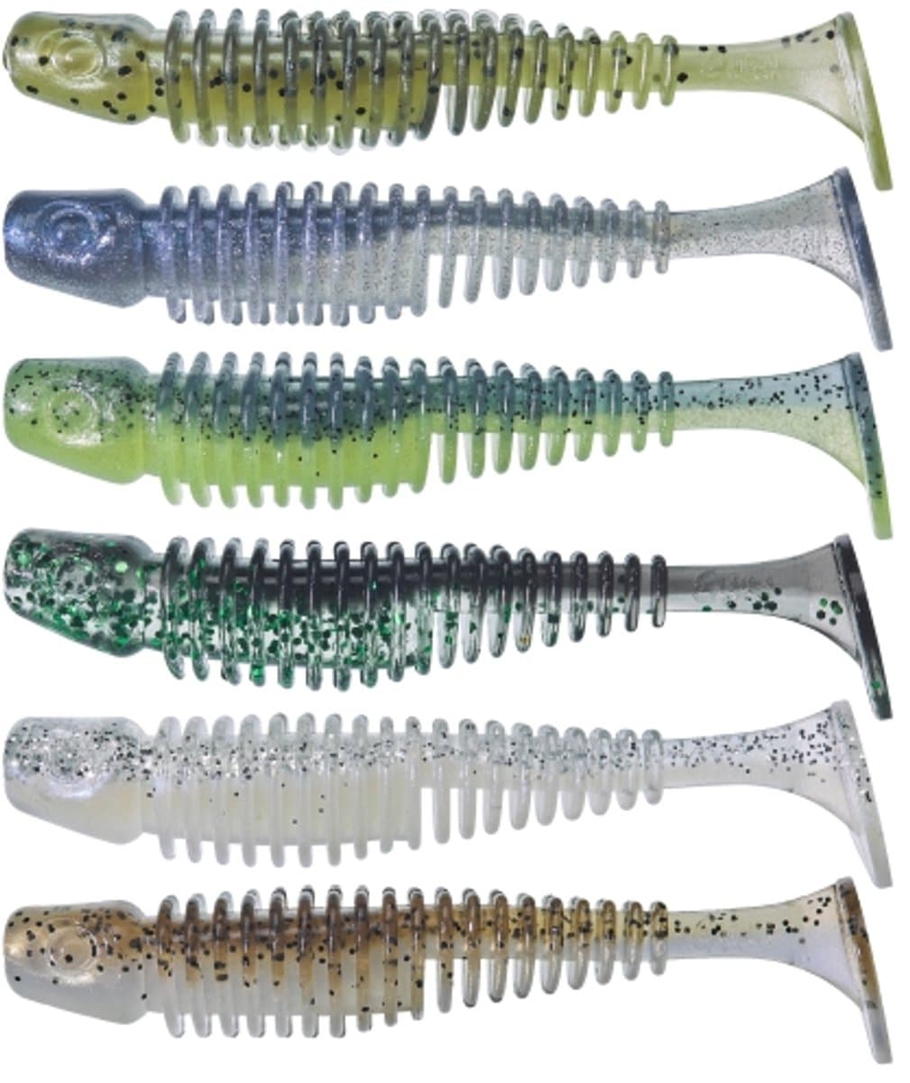 Gunki Tipsy SXL Clear Water Box Shads 7.6cm (4.10g) (120 Stuks) - Shad