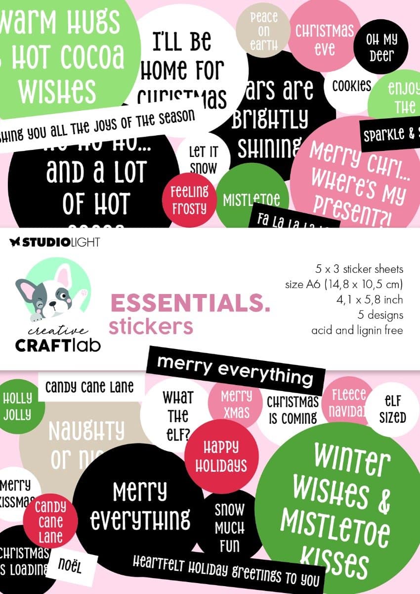 Sticker pad Merry everything - Essentials nr. 45