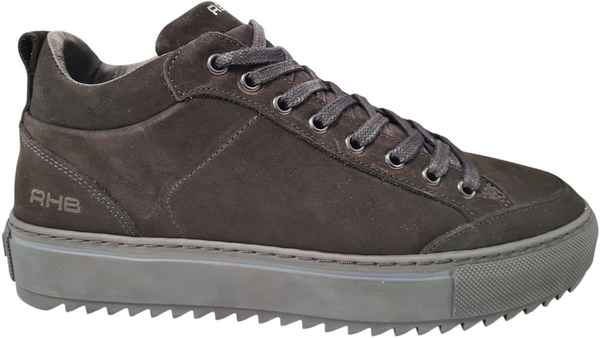 Rehab Graig Nub heren sneaker - Zwart zwart - Maat 43
