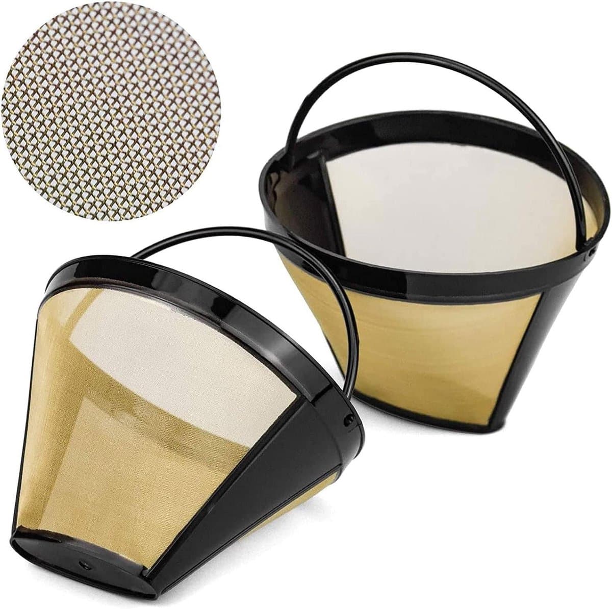 Koffiefilter voor 8-12 kopjes - Roestvrij staal - Herbruikbaar en wasbaar mesh mandje