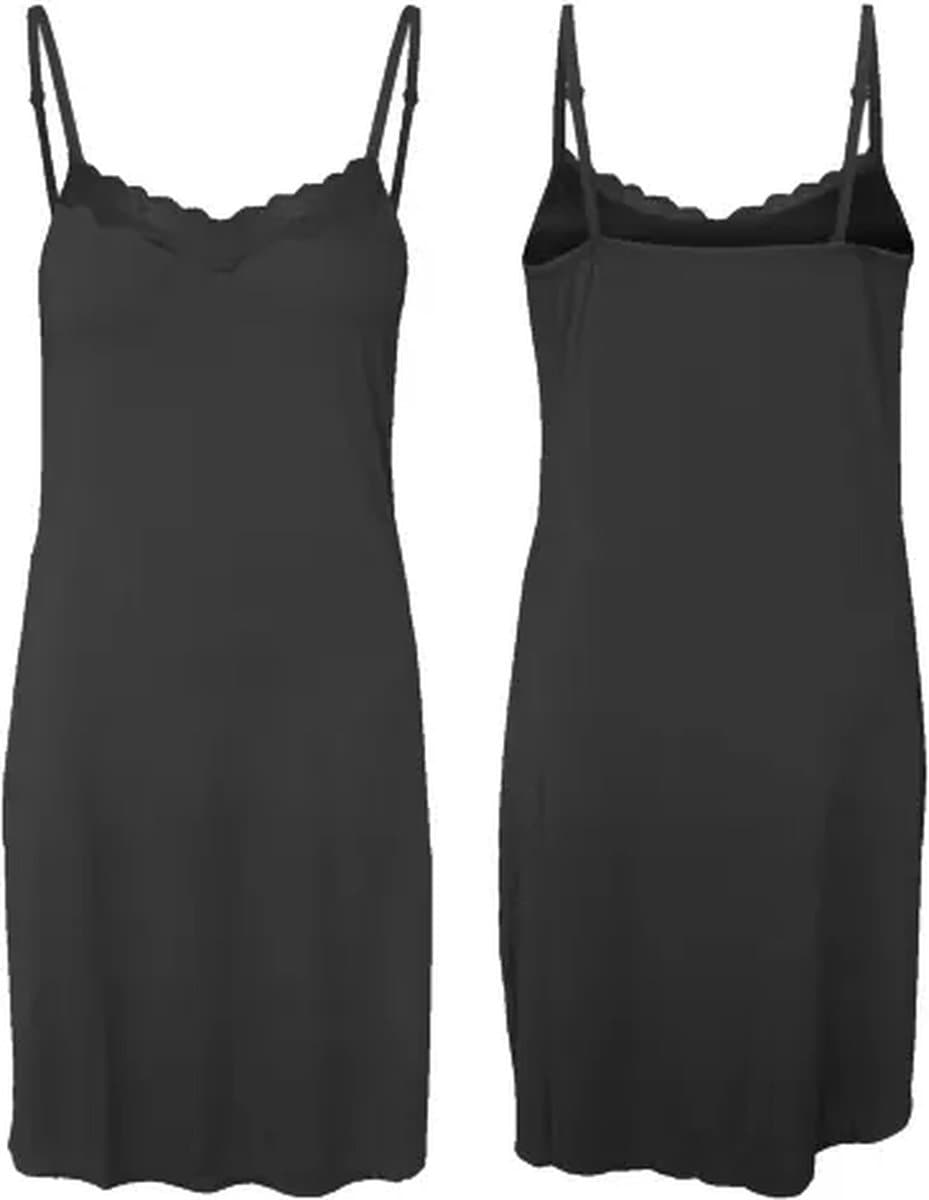 Gaubert Onderjurk / Slipdress - Spaghetti bandjes - Kanten gladde onderjurk - Wit - Zwart - Beige - Kant - XXL