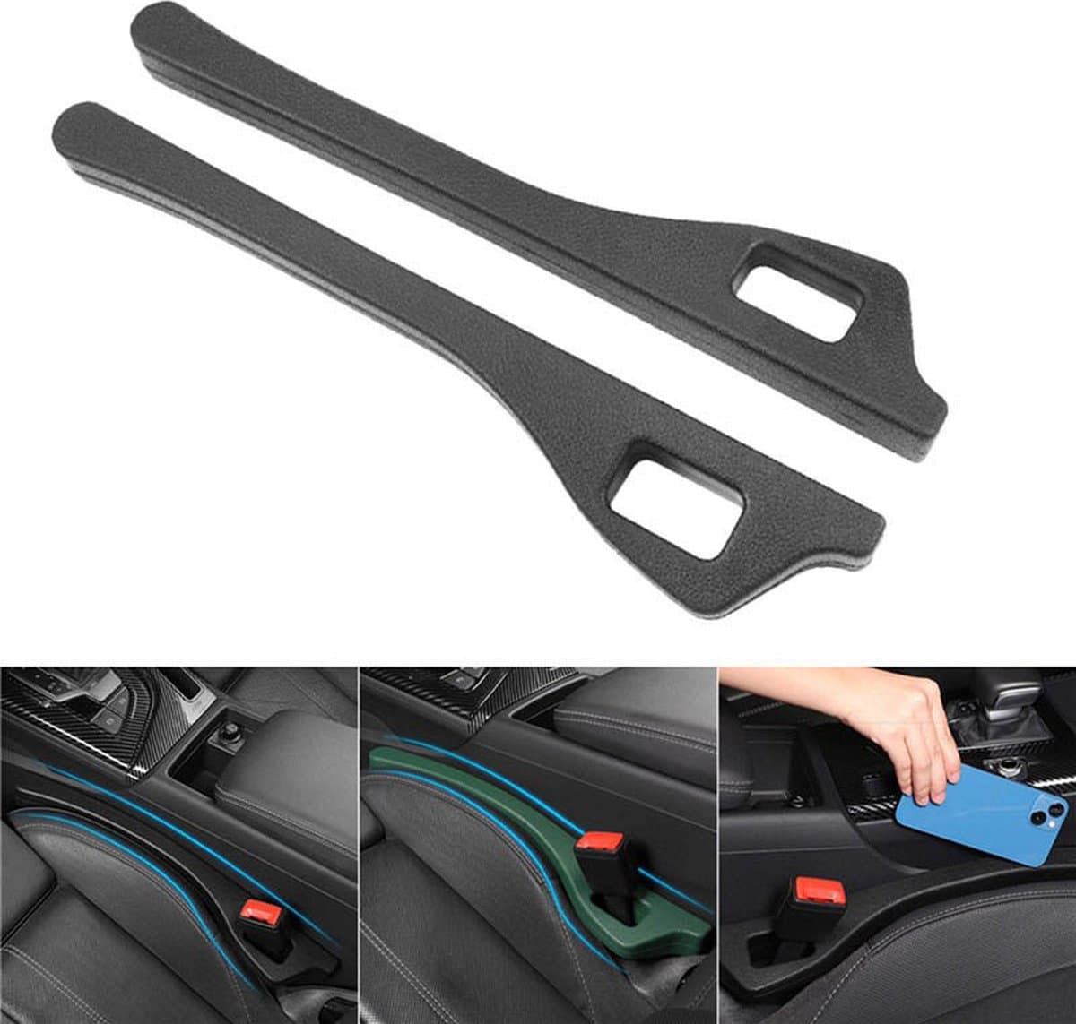 VCTparts® Autostoelklem Stoelklemmer Gat Opvuller Zijnaad Anti-Drop Strip Vallen Valstrip Rubber (set)