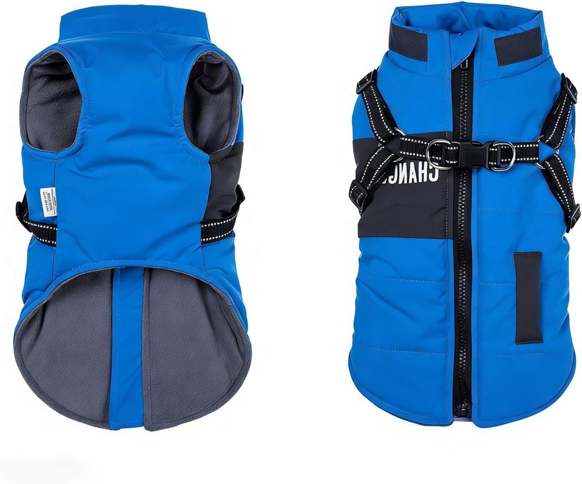 Warme Winter Hondenjas met Harnas voor Kleine & Middelgrote Honden