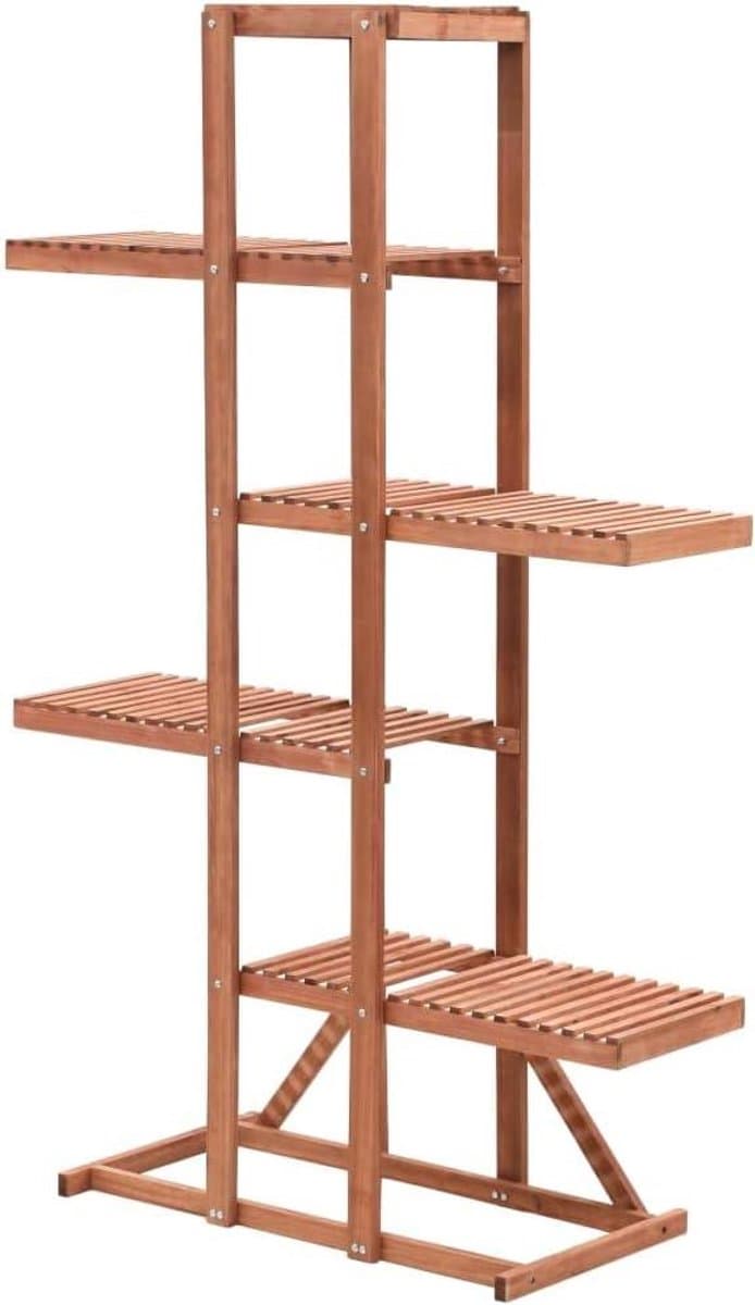 Plantenstandaard Hout - Bloemenrek - Planten Presenteren - Massief Cederhout - 86 x 36 x 139 cm - Bruin