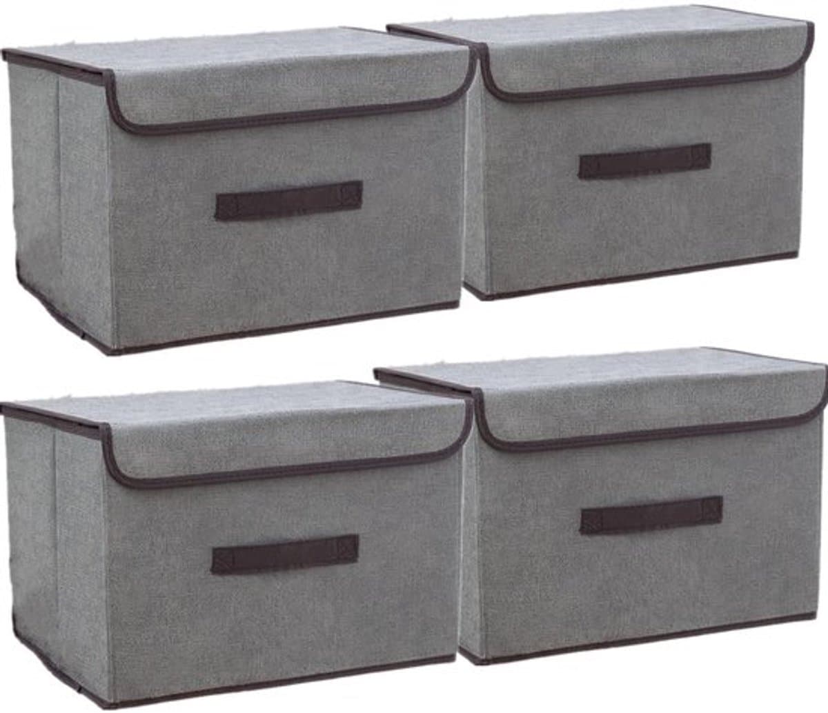 Dailygoods - Opvouwbare opbergdozen - Ruimtebesparend - Grijs - Organisatoren voor