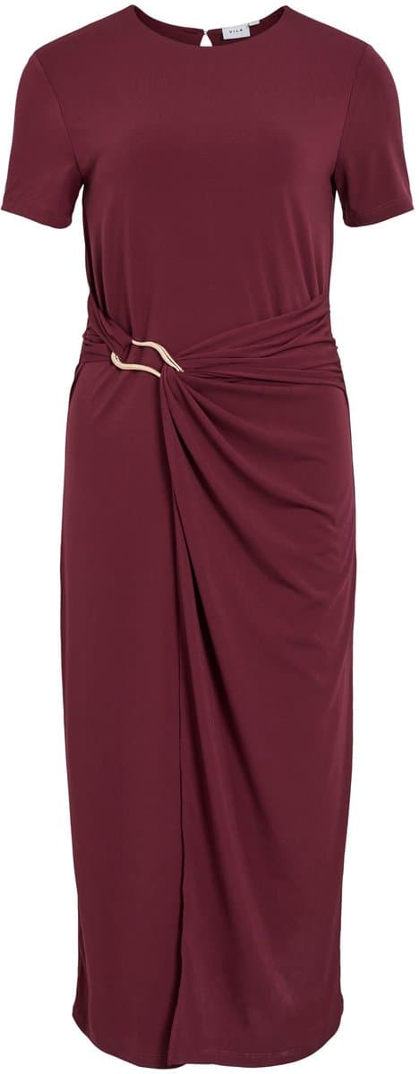 VILA maxi-jurk VIJUSTINE korte mouwen