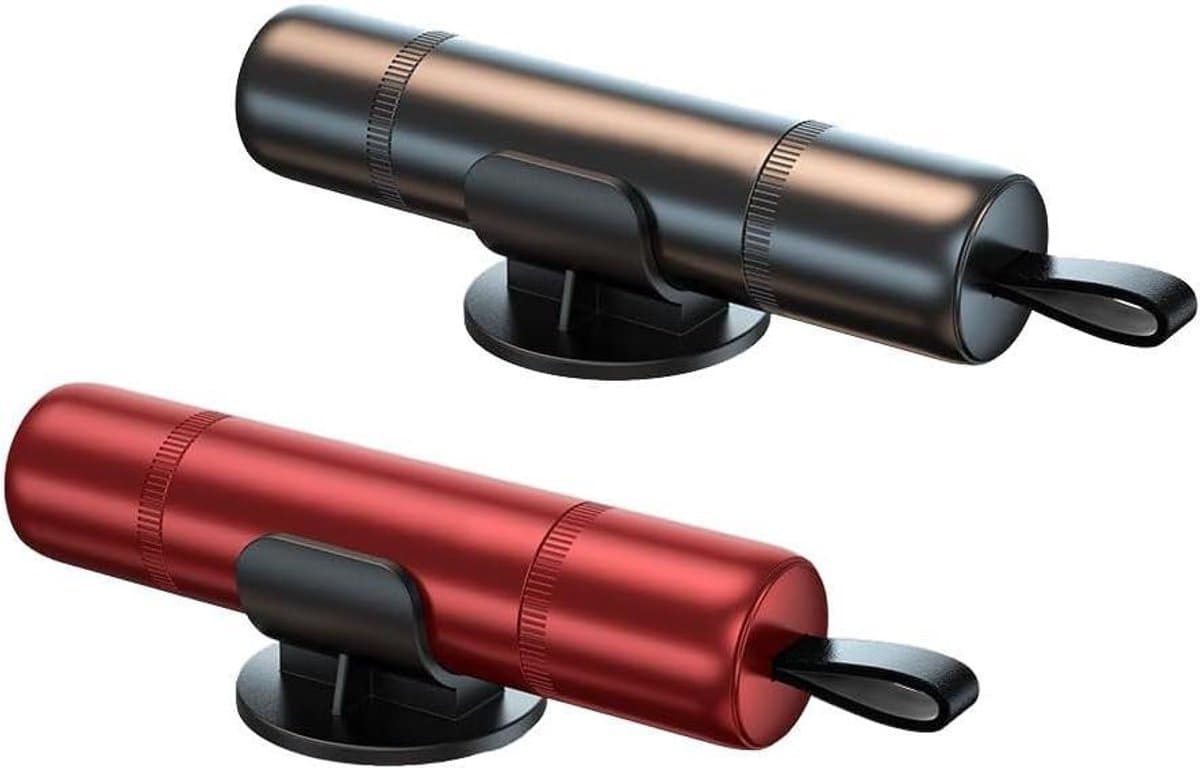 Veiligheidshamer - Noodgereedschap - Auto Noodsituaties - 2-in-1 Functie - Compact Ontwerp - Zwart Rood